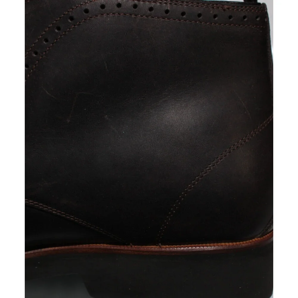 Di Bianco NWD Lace Up Chukka Boots Size 42 (US 9) in Brown Leather Made in Italy